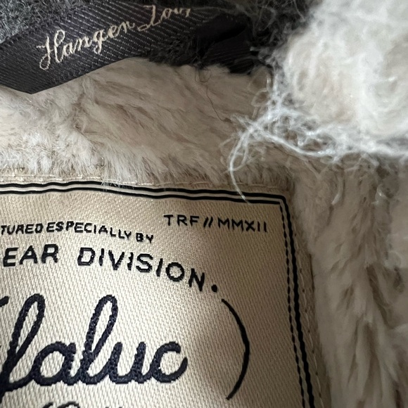 Zara Gray Teddy Jacket with Cream Faux Fur Collar - Picture 6 of 11